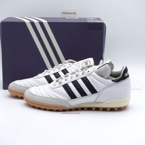 NEW Men's adidas Mundial Team Leather Soccer Turf Shoes JI3994 White/Black